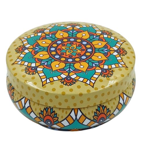 Porta Joias Estampada 9x3,5cm em Metal Youbai