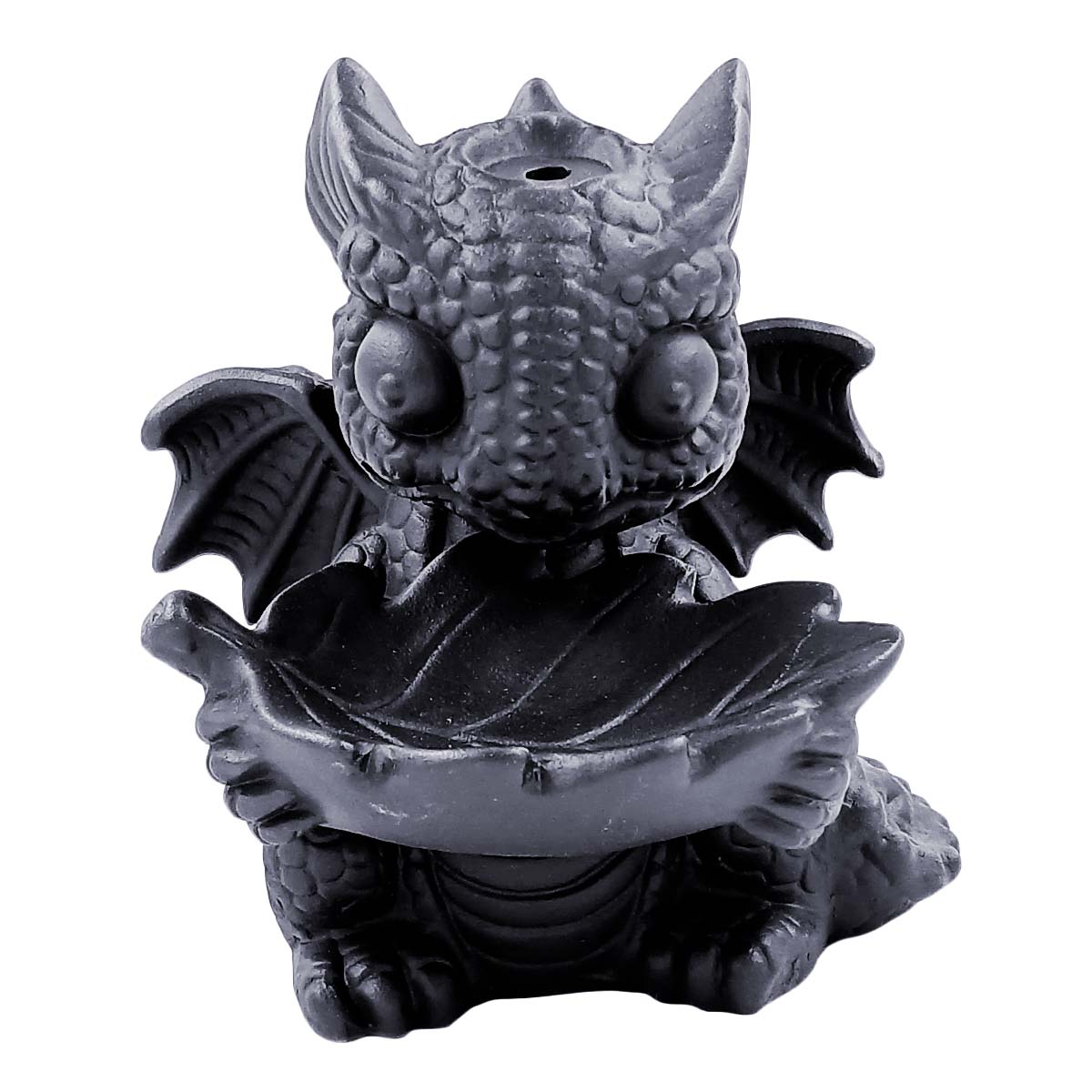 Porta Incenso Dragão 10x12cm em Cerâmica Youbai