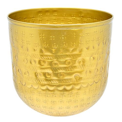 Vaso Cachepot Sea 13x12cm em Metal Brascontinental