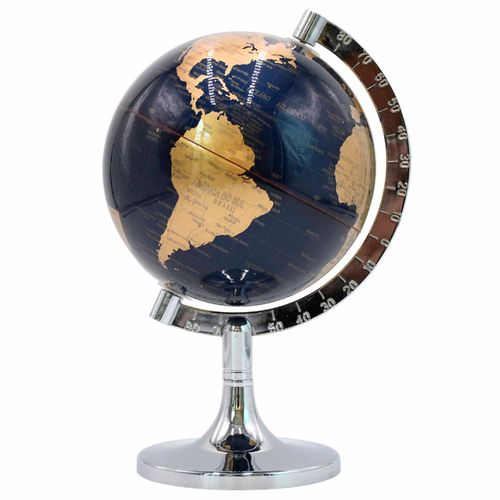 Globo Terrestre Decorativo 23,5cm em Plástico Brascontinental