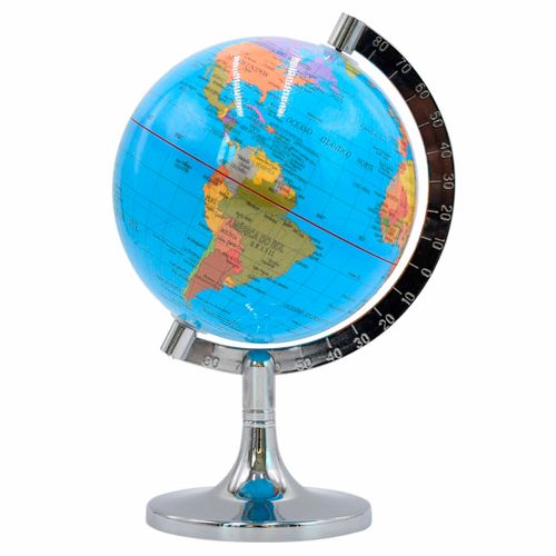 Globo Terrestre Decorativo 23,5cm em Plástico Brascontinental