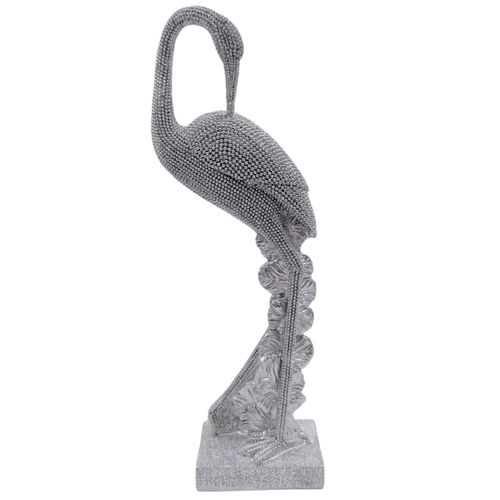 Garça C/ Strass 29cm em Resina Brascontinental
