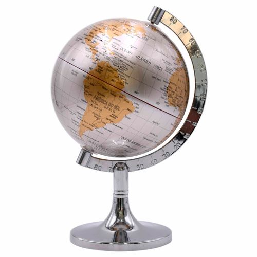 Globo Terrestre Decorativo 23,5cm em Plástico Brascontinental