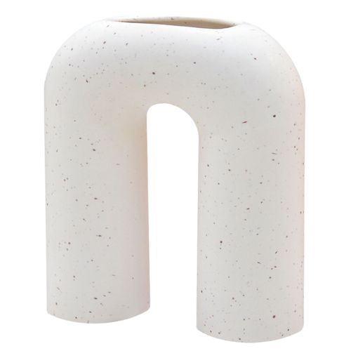Vaso Curve Upside 16,5x17,5cm em Porcelana Brascontinental
