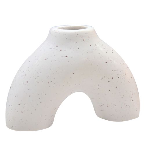 Vaso Curve Decorativo 15x10cm em Porcelana Brascontinental