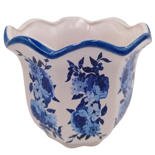 Vaso Floral Decorativo 16,5cm em Porcelana Brascontinental