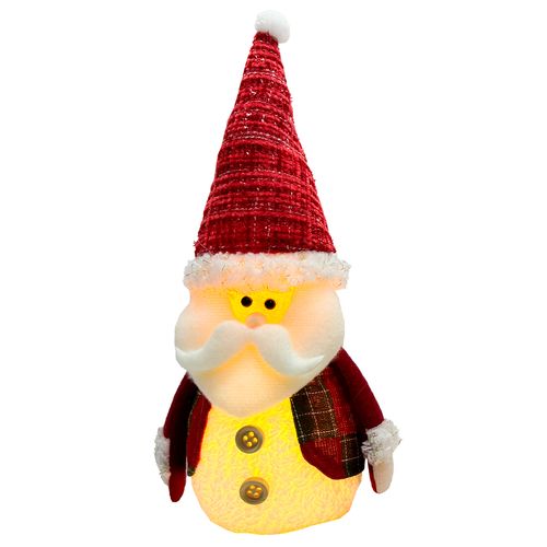 Boneco Natalino Xadrez C/ LED 25cm em Poliéster Rio Master