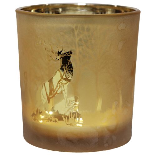 Castiçal Floresta 8x7,3cm em Vidro Rio Master