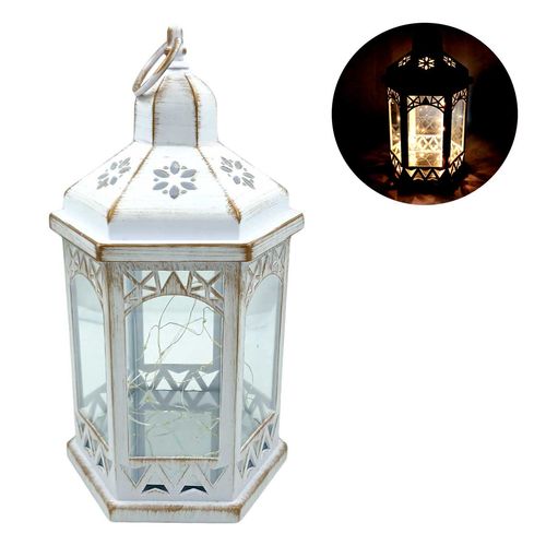 Lanterna Capela C/ Fio LED 35cm em Metal Brascontinental