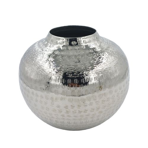 Vaso Redondo Decorativo 19cm em Metal Brascontinental