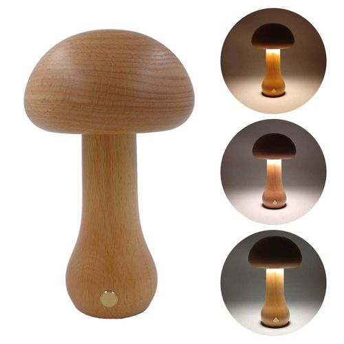 Abajur Cogumelo C/ LED 17cm em MDF Brascontinental