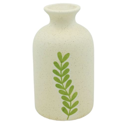 Vaso Folhagem Decorativo 7x13cm em Cerâmica Brascontinental