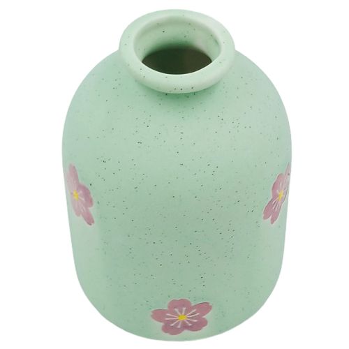 Vaso Flor de Cerejeira 7x9cm em Cerâmica Brascontinental
