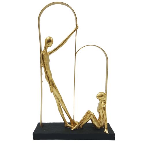 Escultura Pessoas Decorativo 25cm em Resina Brascontinental