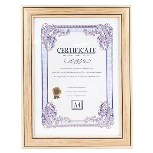 Quadro Certificado A4 21x29,8cm em MDF Megagift
