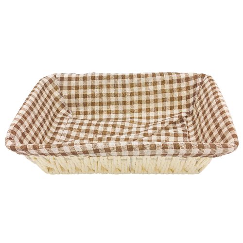 Cesto Tramado Retangular 28x20cm em Papel Livon