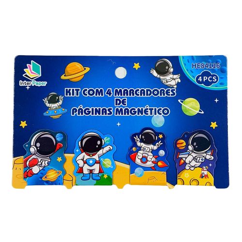Kit Marcador de Página Magnético 4 Peças em PVC Interponte