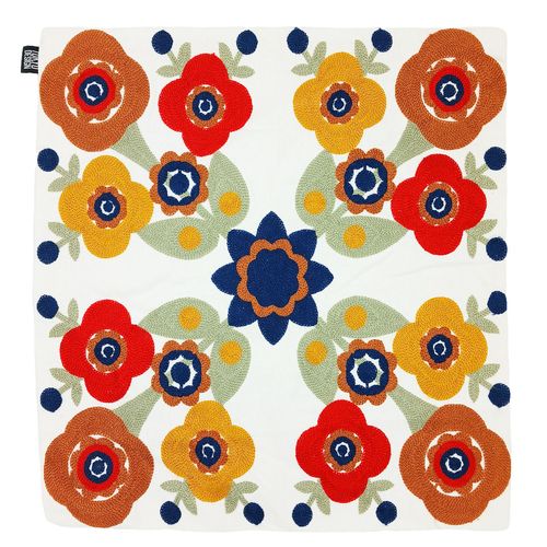 Capa P/ Almofada Bordada 43x43cm Em Poliéster Tokyio Design