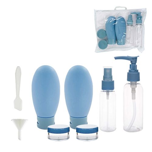 Kit Viagem Color 9 Peças em Plástico Interponte