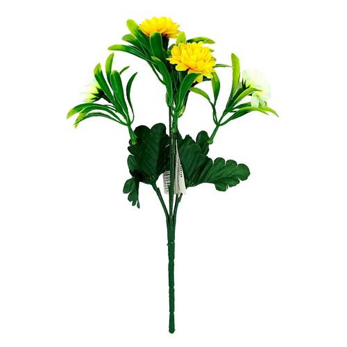 Buquê Crisantemo Artificial 28cm em Plástico Bella Garden