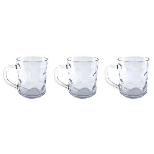 Jogo de Caneca Bubles 3 Peças 245ml em Vidro Inga Import