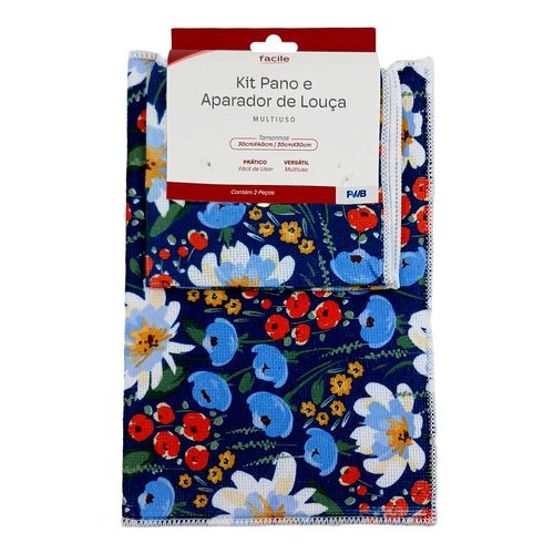 Kit Pano Aparador de Louça 2 Peças em Poliéster FWB