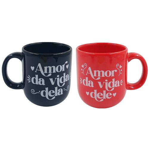 Jogo de Xícaras Casal 2 Peças 220ml em Cerâmica Clink