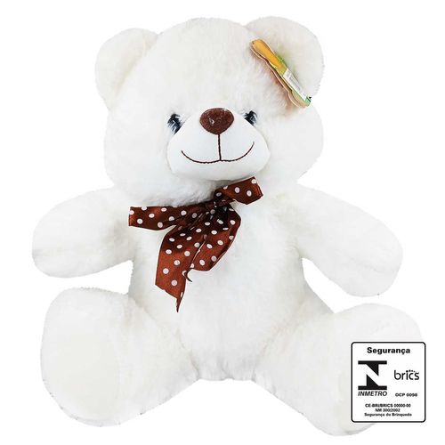 Urso de Pelúcia Decorativo 30cm em Poliéster Fizzy