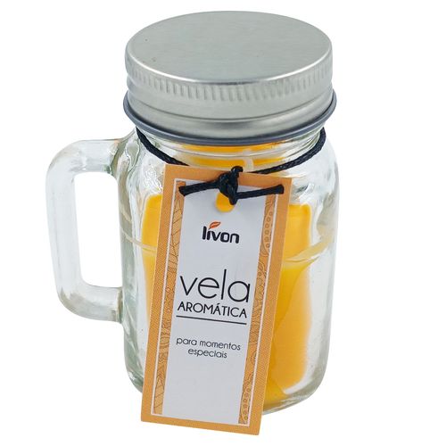 Vela Aromática Color 7x4cm em Vidro Livon