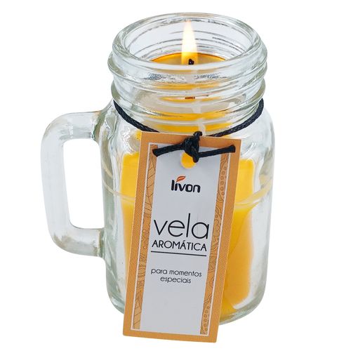 Vela Aromática Color 7x4cm em Vidro Livon