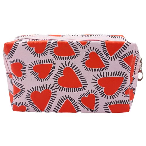 Nécessaire Coração 18x11,5cm em Poliéster Livon