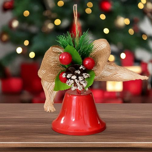 Sino Natalino C/ Laço Decorativo 6,5cm em Metal Wincy