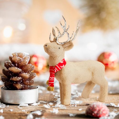 Rena Natalina Decorativa 37x28cm em Isopor Mabruk