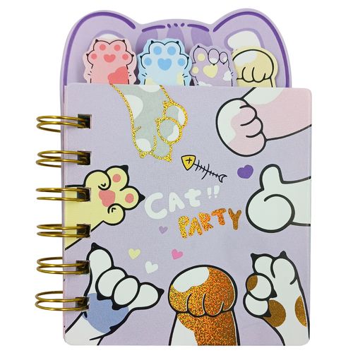 Caderno de Anotação Gatinho 8,3x9cm em Papel Interponte