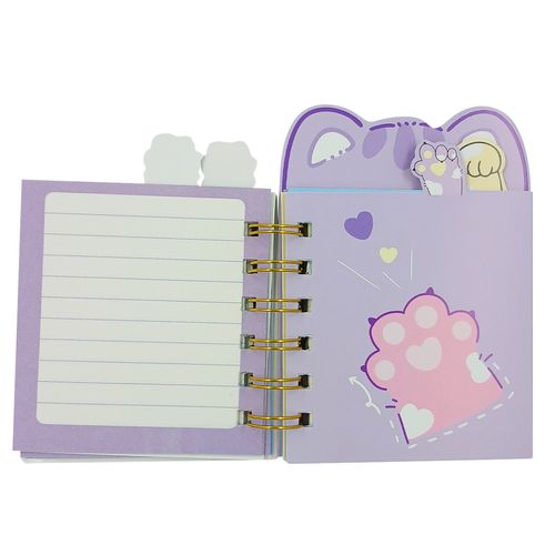 Caderno de Anotação Gatinho 8,3x9cm em Papel Interponte