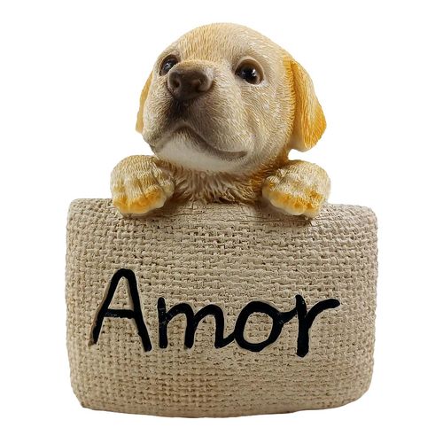 Bichinho C/ Placa Decorativo 11x7,5cm em Resina Youbai