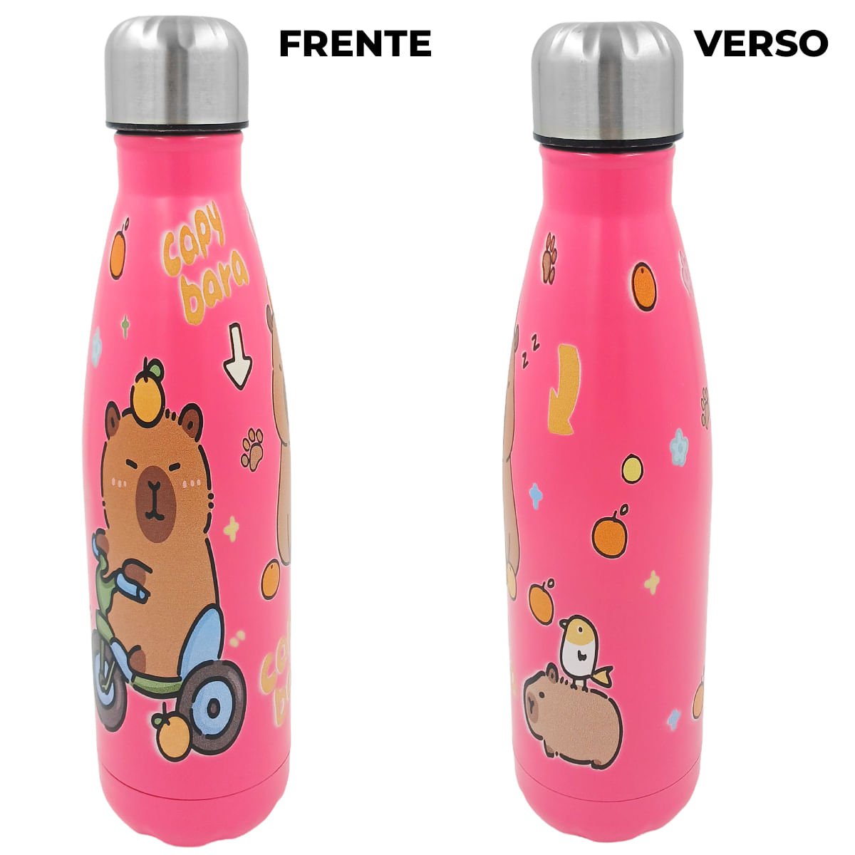 Garrafa Térmica Capivara 500ml em Aço Inox Golden Rio