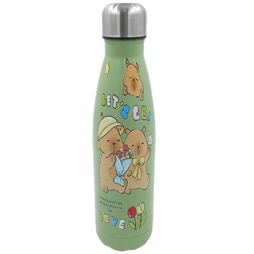 Garrafa Térmica Capivara 500ml em Aço Inox Golden Rio