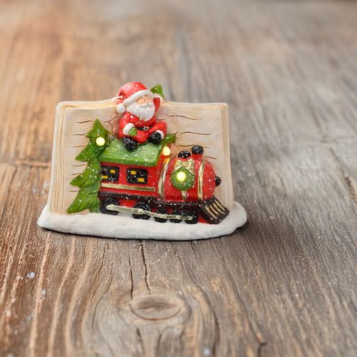 Trem Natalino C/ Luz 35,5x27cm em Magnésio Mabruk