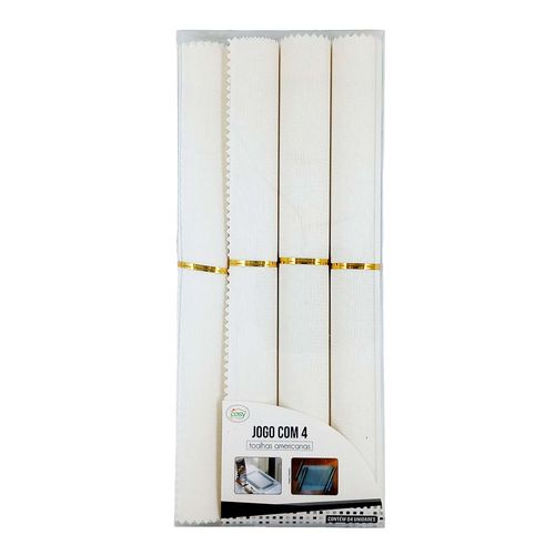 Jogo Americano Retangular 4 Peças 30x44cm em PVC Fu Xing