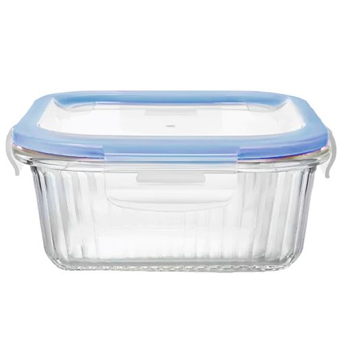 Pote Hermético Retangular 420ml em Vidro Livon