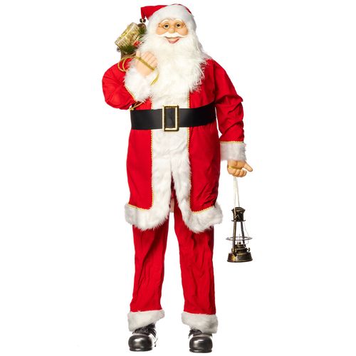 Papai Noel C/ Saco de Presentes 150cm em Poliéster Bela Flor