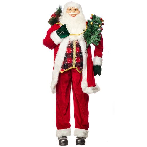 Papai Noel C/ Árvore de Natal 150cm em Poliéster Bela Flor