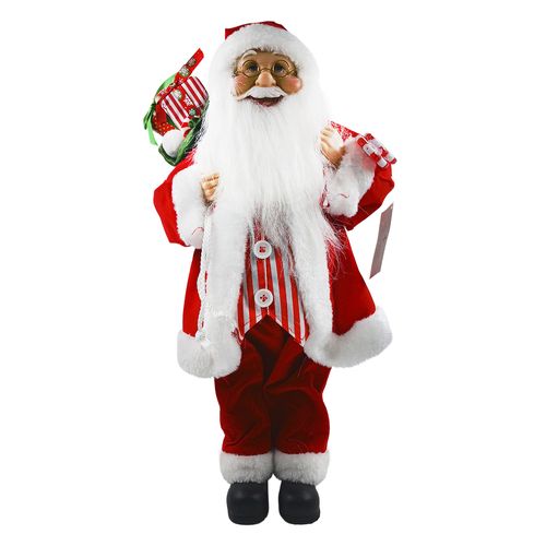 Papai Noel C/ Doces e Presentes 45cm em Poliéster Bela Flor