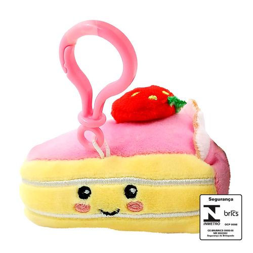 Chaveiro Coffee Food de Pelúcia 13cm em Poliéster Fizzy