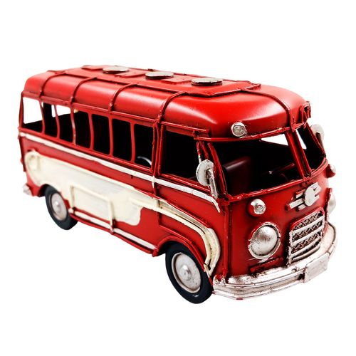 Automóvel Kombi Decorativo 17cm em Metal Sanxia