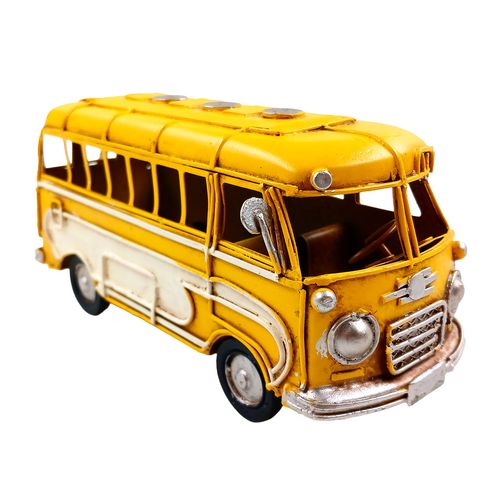 Automóvel Kombi Decorativo 17cm em Metal Sanxia