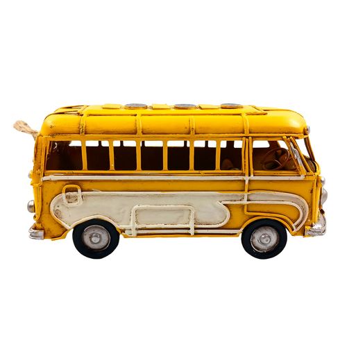Automóvel Kombi Decorativo 17cm em Metal Sanxia