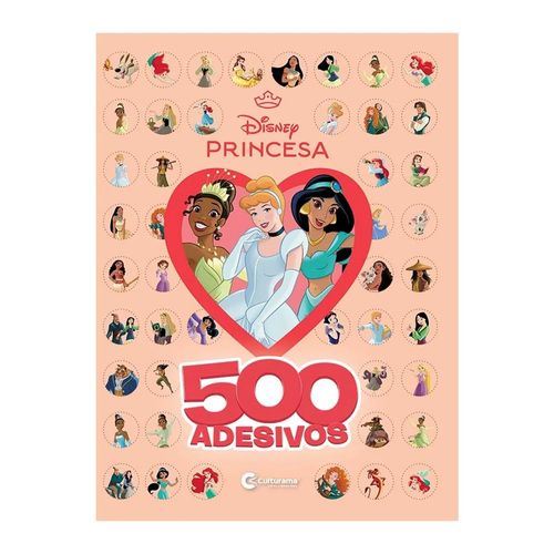 Livro 500 Adesivos Princesas 27,5cm em Papel Culturama