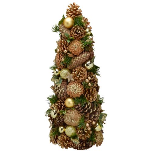 Árvore de Natal C/ Pinha 21x50cm em Plástico Mabruk